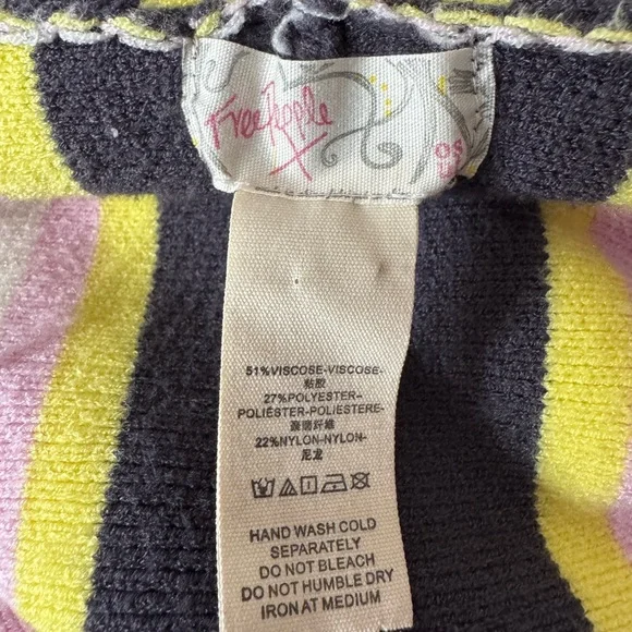 Free People All I Need Chic Hooded Poncho with Stripes - Picture 6 of 7